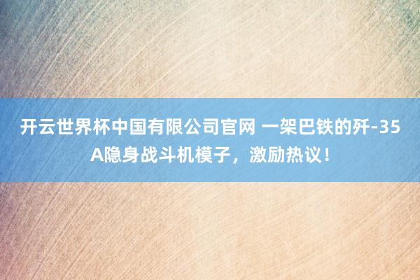 开云世界杯中国有限公司官网 一架巴铁的歼-35A隐身战斗机模子，激励热议！