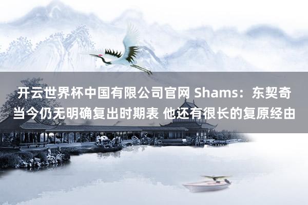 开云世界杯中国有限公司官网 Shams:东契奇当今仍无明确复出时期表 他还有很长的复原经由