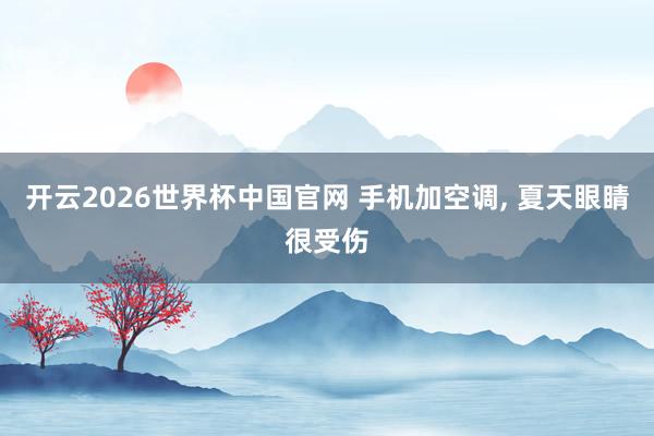 开云2026世界杯中国官网 手机加空调, 夏天眼睛很受伤