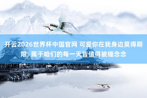 开云2026世界杯中国官网 可爱你在我身边莫得期限， 属于咱们的每一天皆值得被缅念念