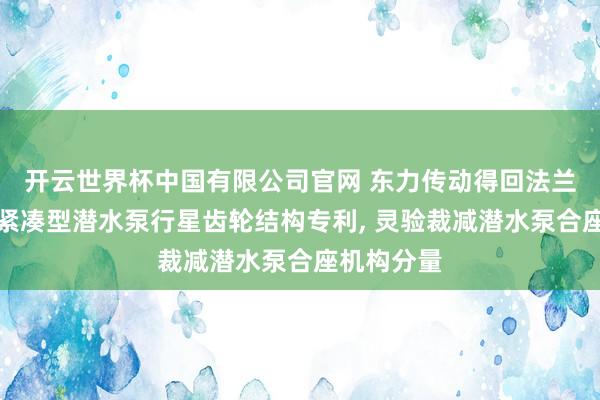 开云世界杯中国有限公司官网 东力传动得回法兰式内齿圈紧凑型潜水泵行星齿轮结构专利， 灵验裁减潜水泵合座机构分量