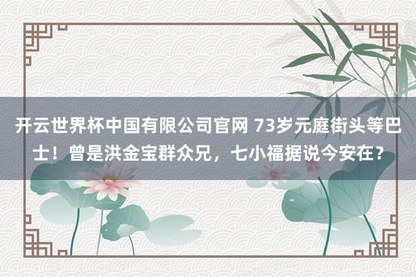 开云世界杯中国有限公司官网 73岁元庭街头等巴士！曾是洪金宝群众兄，七小福据说今安在？